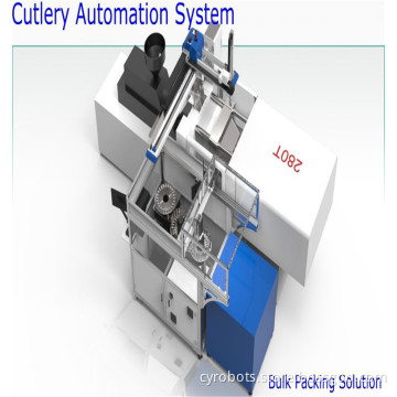 Automatic Production Line for Plastic Utensil Manufacturing and Packaging with 250T Injection Molding Machine